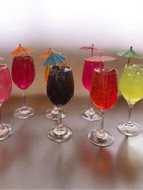 Handcrafted Home Decor Gel wax Wine Glass Candles